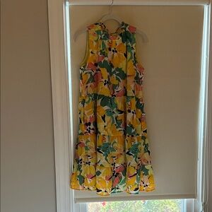 LOFT Dress in Yellow and Green Floral